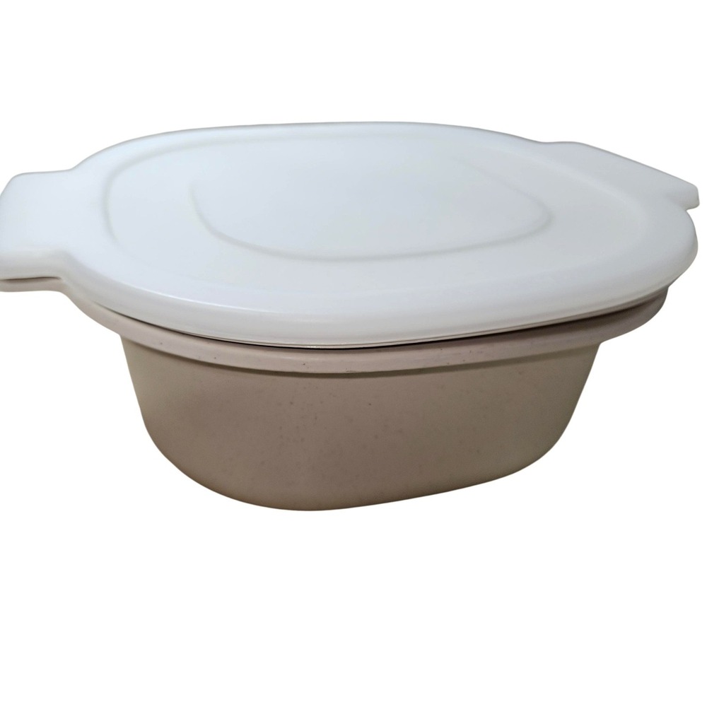 Rubbermaid Microwave Cookware Grill Steamer Set with Lid Speckled‎ White 5555